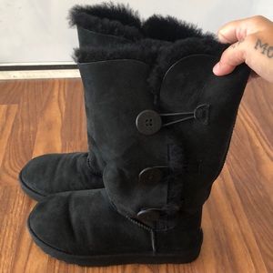 UGG- Tall Black Button